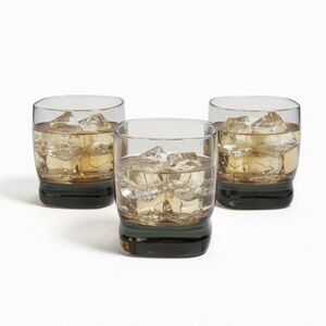 Set of 3 Vintage 60’s Libbey 12 oz. Carrington Smoke Glasses